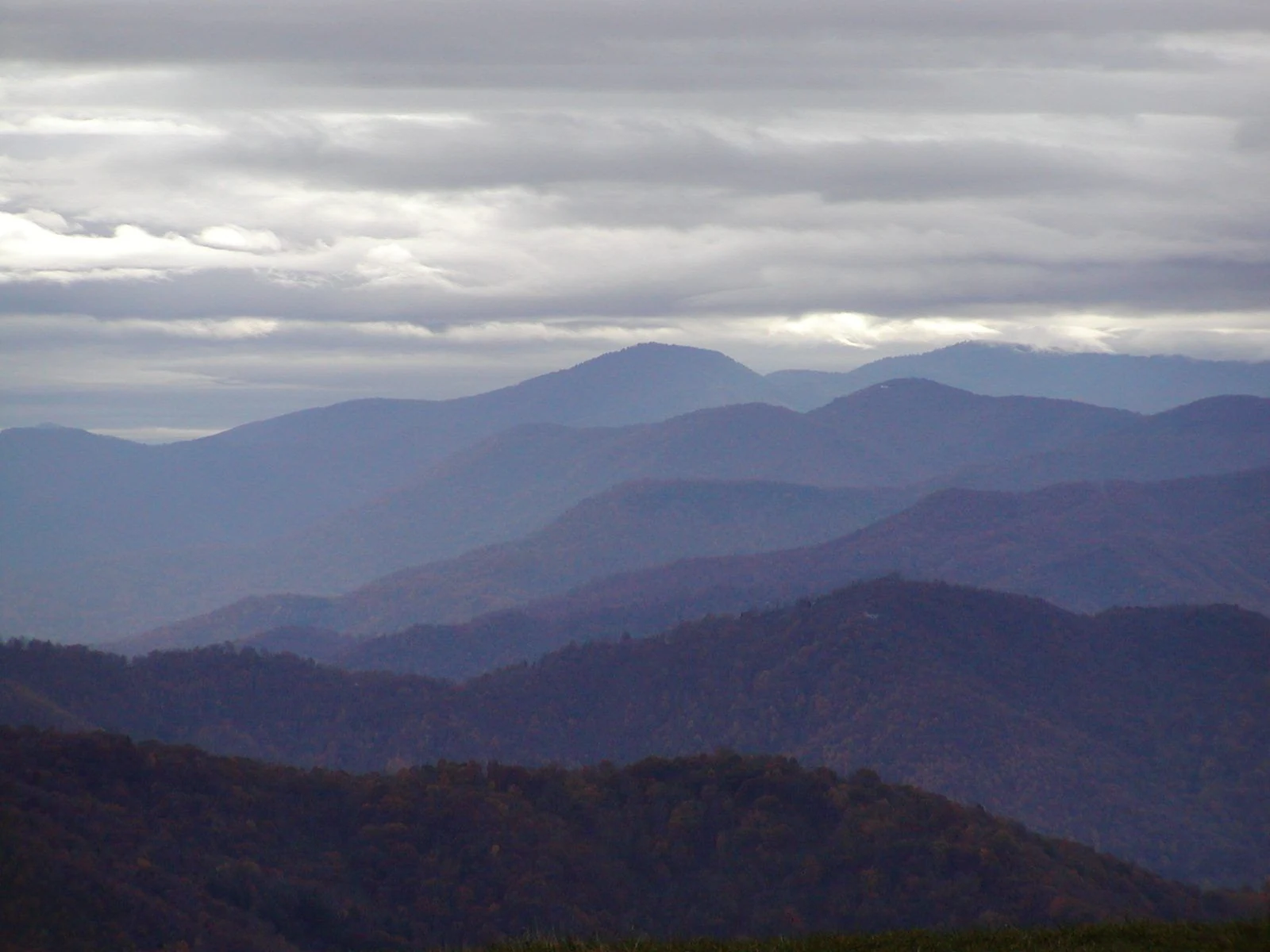 Layered Blue Ridge Mountain view from Max Patch