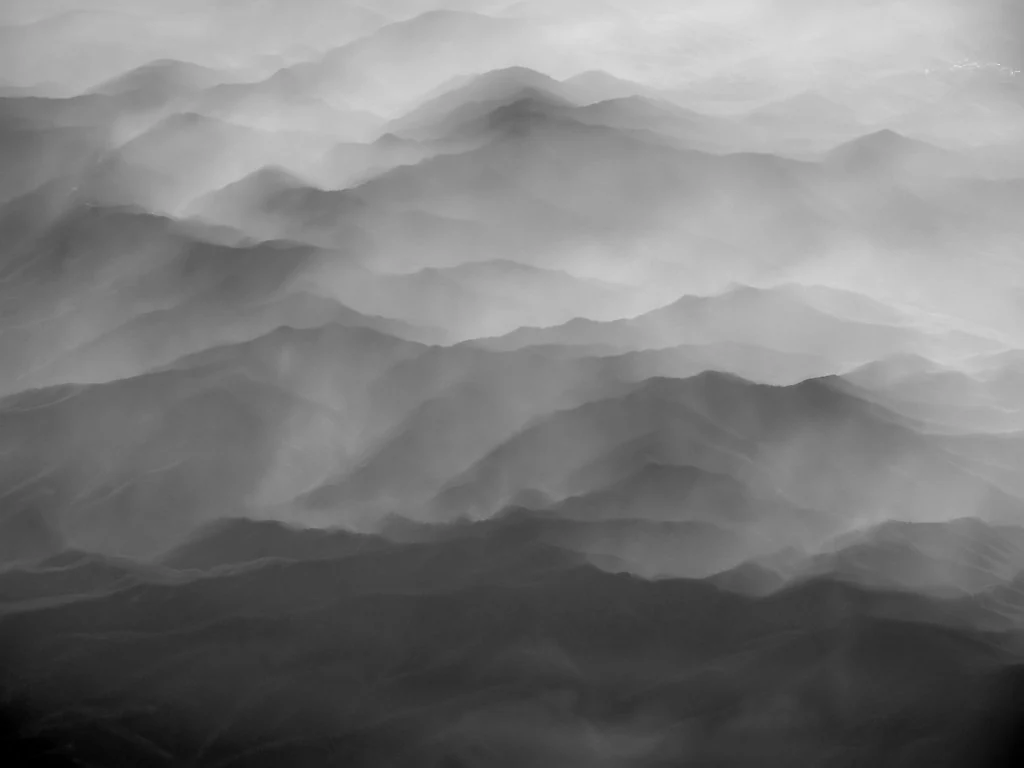 Layered Smoky Mountain ridges above western North Carolina